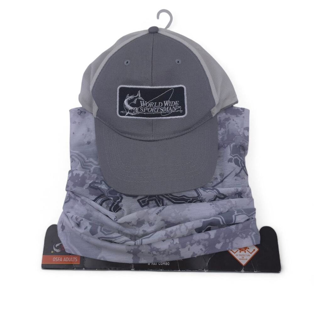 World Wide Sportsman Logo Cap Hat & Sun Stopper Gaiter Combo Snow Viper